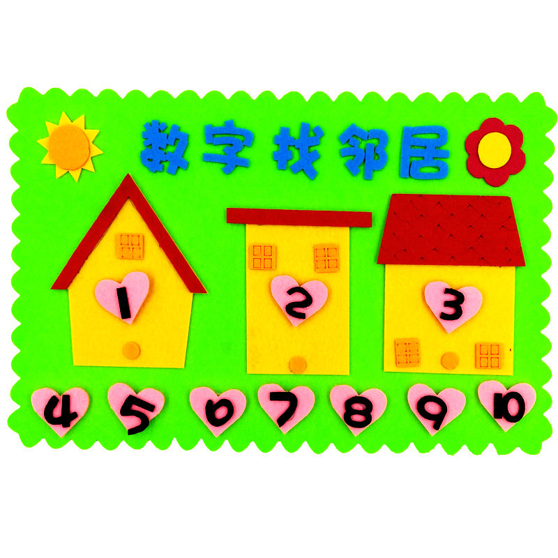 Venta al por mayor Juguete de tela de figura de rompecabezas para niños