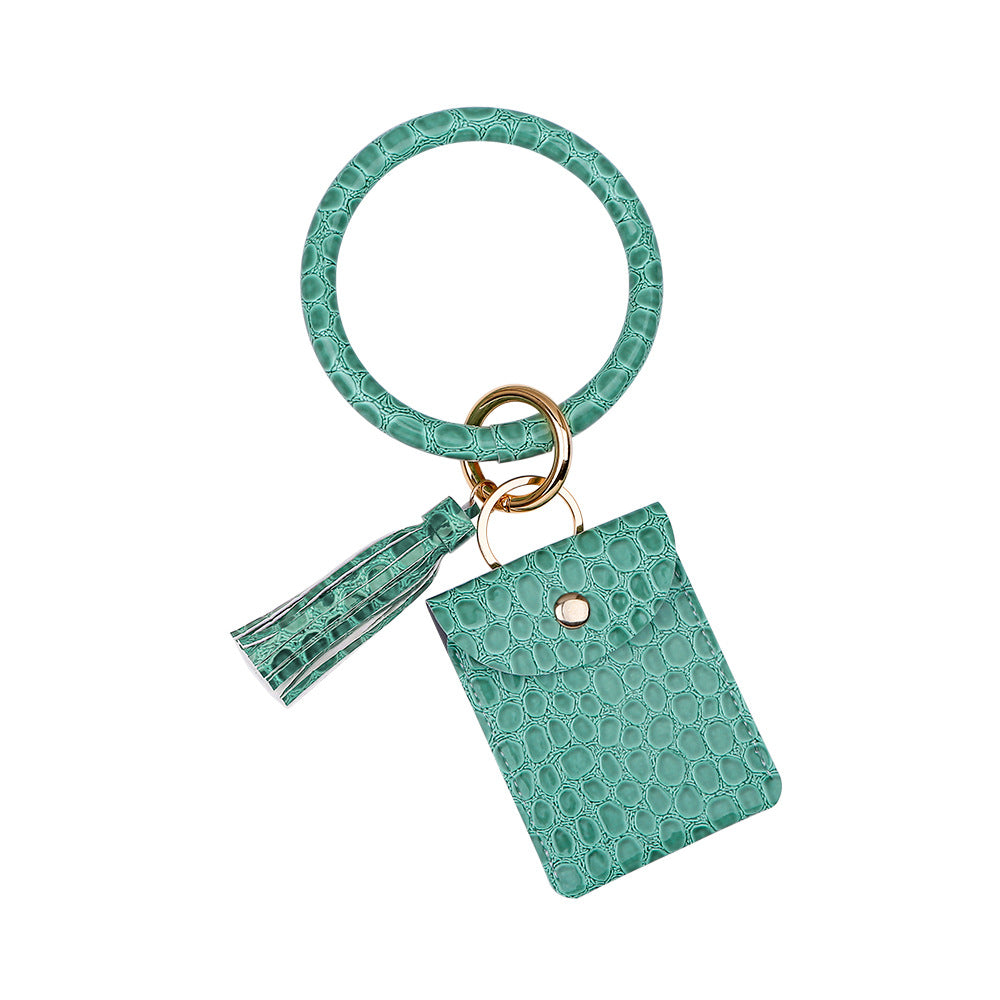 Wholesale Keychain PU Card Holder Wrist Keychain