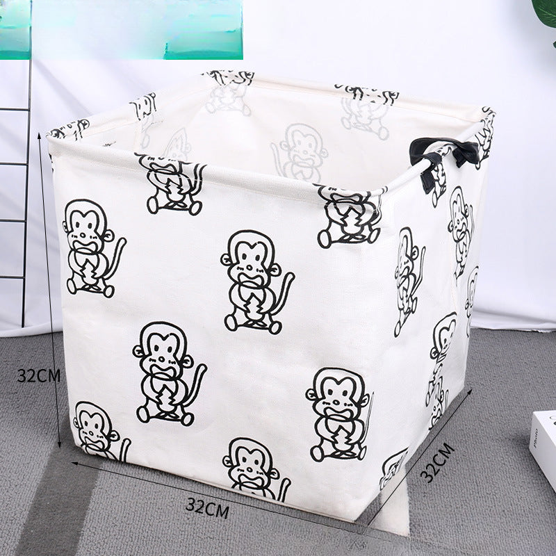 Wholesale Cotton and Linen Square Foldable Dirty Clothes Basket