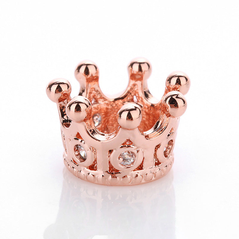 Venta al por mayor 10,8*7,2mm cuentas cobre microincrustaciones accesorios corona colgante DIY OLY-BDS-SanS002