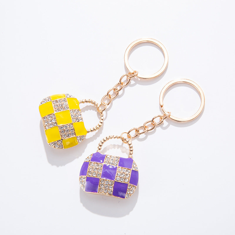 Wholesale Alloy Diamond Bag Keychain