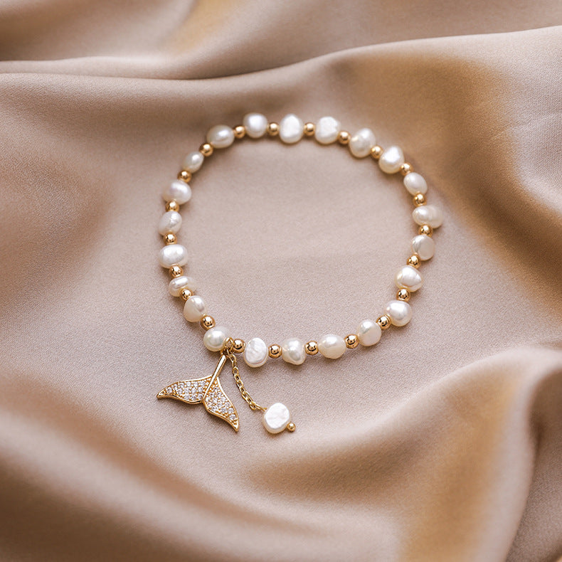 Wholesale Mermaid Tail Pearl Beaded Bracelet