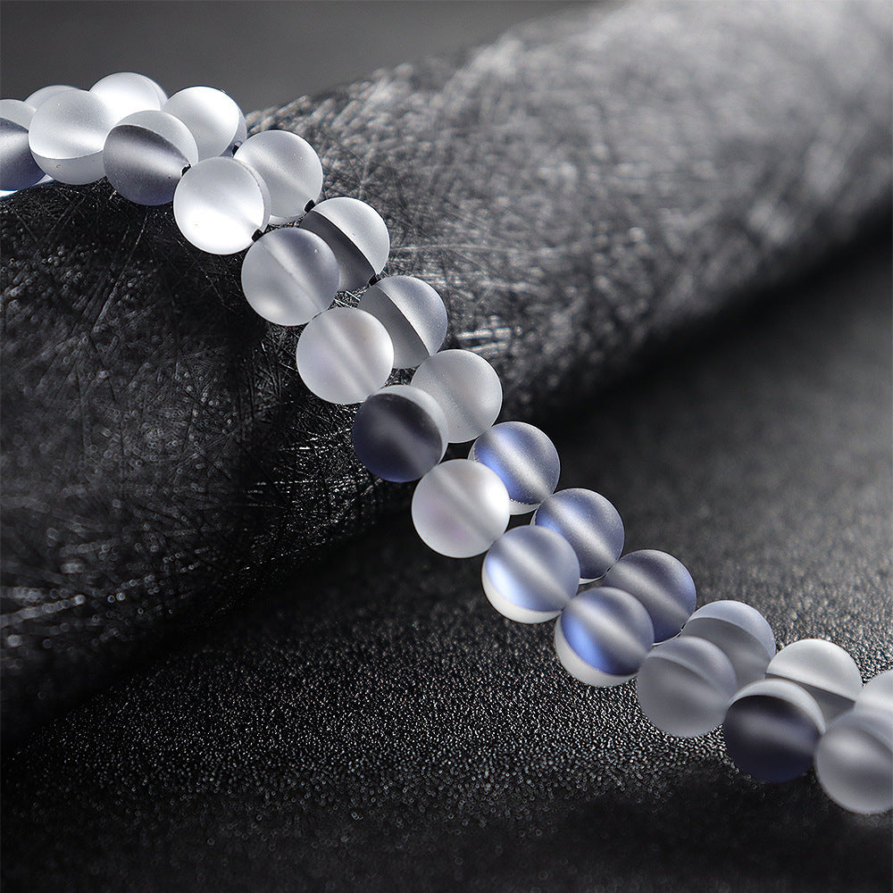 Wholesale Frosted Glitter Crystal Jade Agate Round String Beads