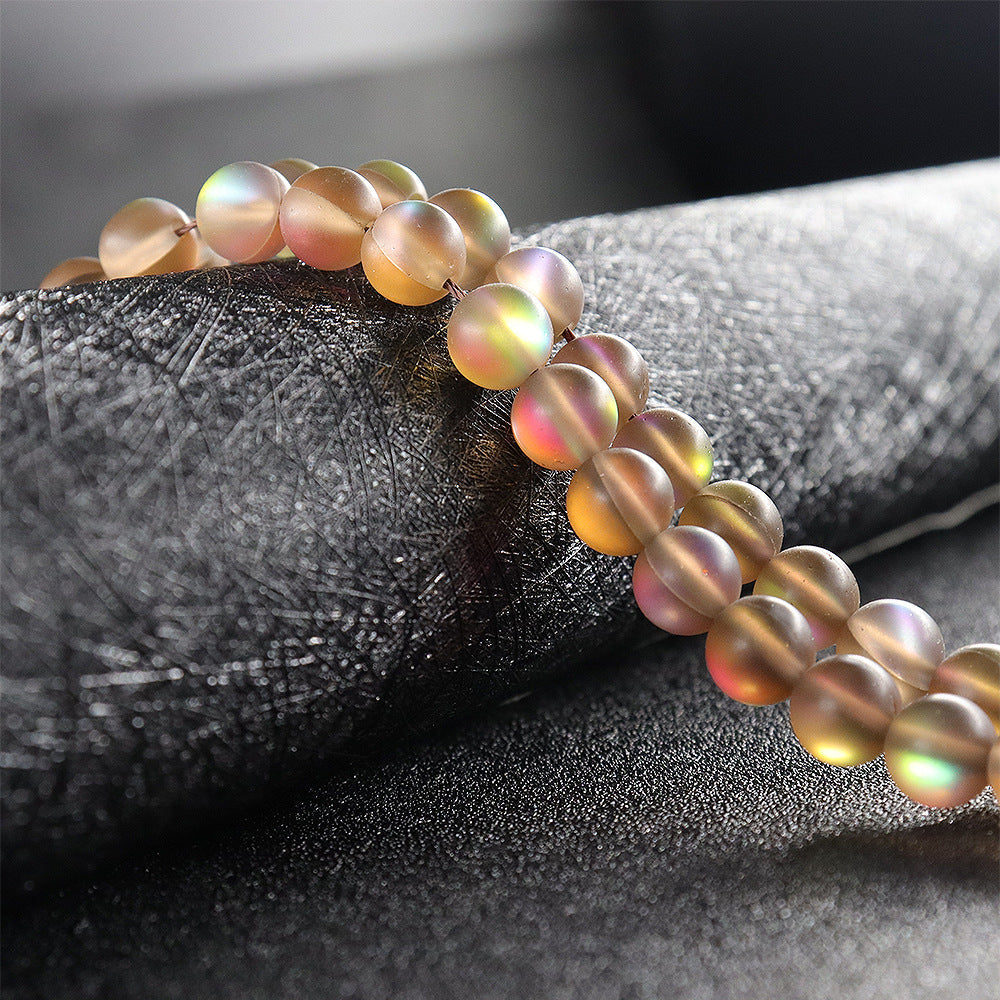 Wholesale Frosted Glitter Crystal Jade Agate Round String Beads