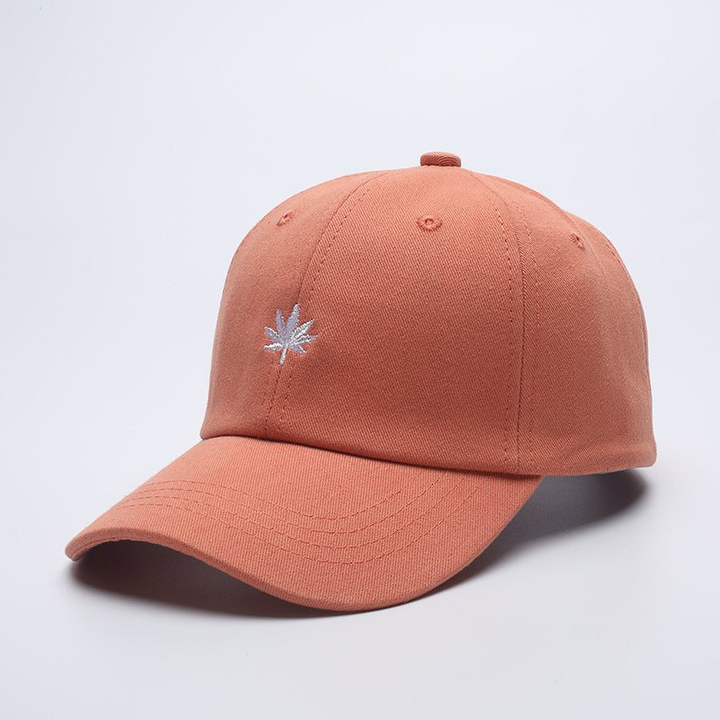 Gorra de béisbol de algodón con bordado de hoja de arce antiguo al por mayor