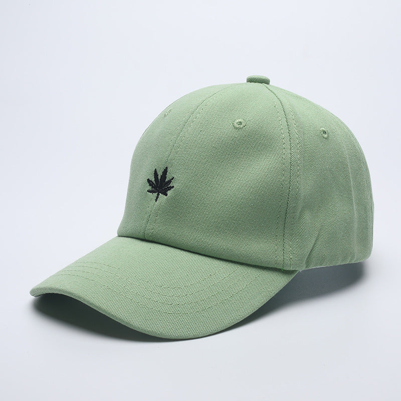 Gorra de béisbol de algodón con bordado de hoja de arce antiguo al por mayor