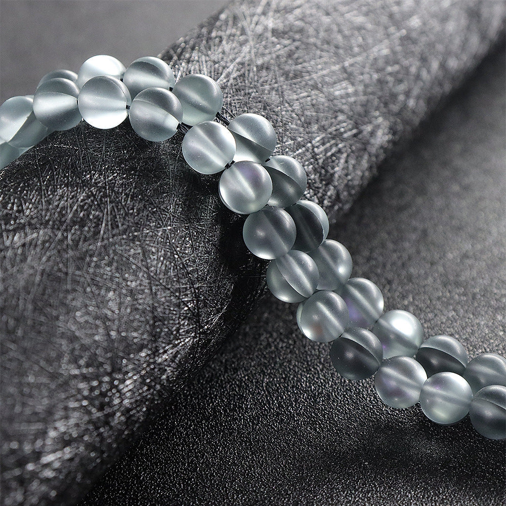 Wholesale Frosted Glitter Crystal Jade Agate Round String Beads