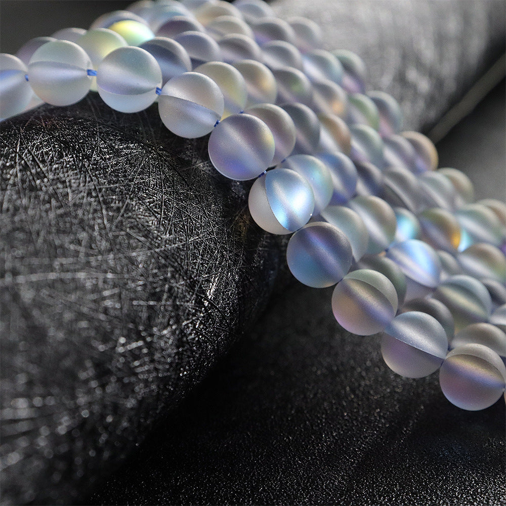 Wholesale Frosted Glitter Crystal Jade Agate Round String Beads