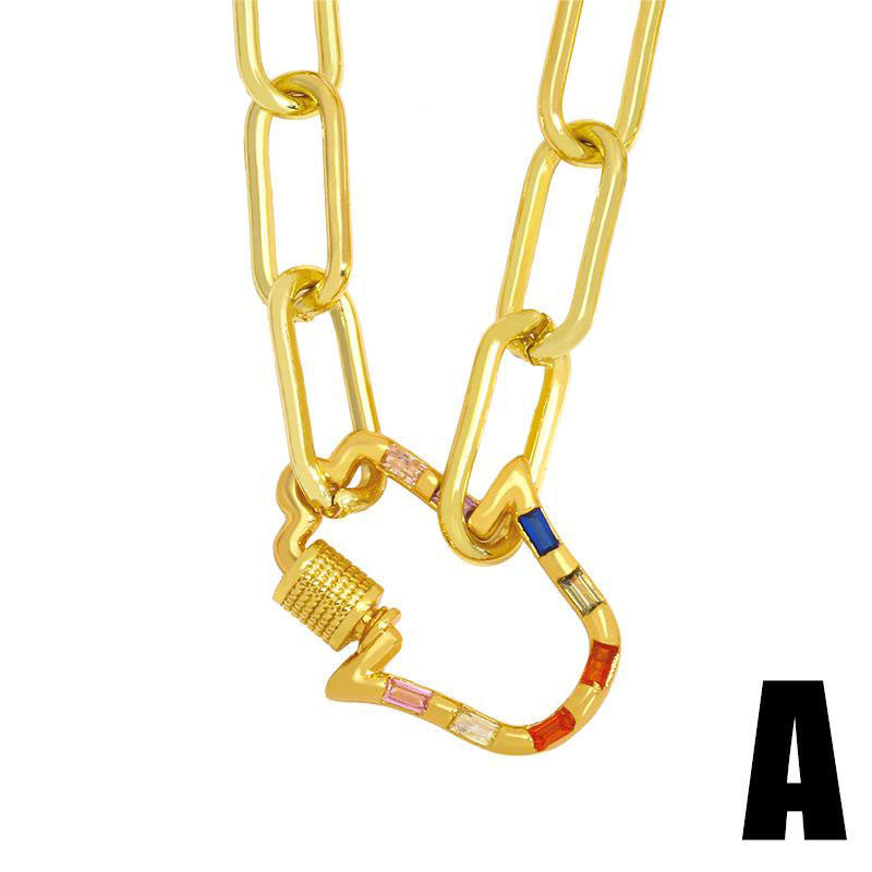 Wholesale Necklace Copper Plated 18K Gold Heart Shape OLY-NE-AS002