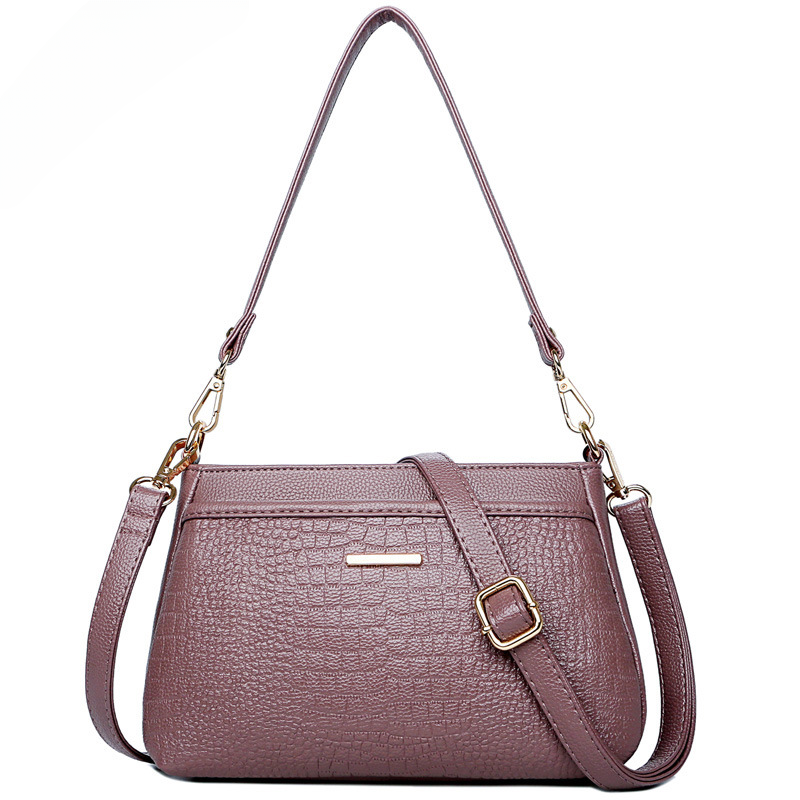Wholesale PU One Shoulder Messenger Crocodile Pattern Soft Leather Women Bag