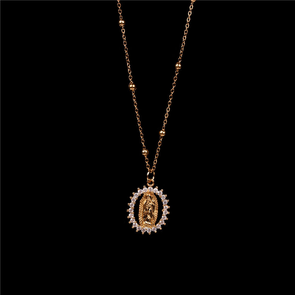 Collar creativo hueco redondo de cobre al por mayor