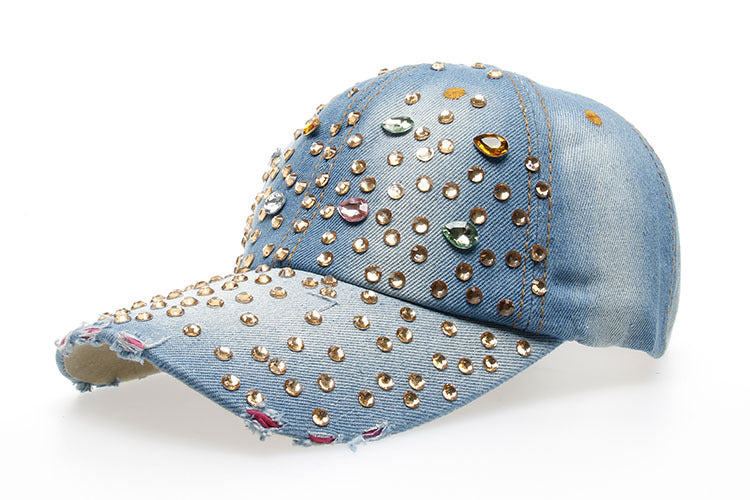 Wholesale Cotton Water Wavy Dot Diamond Baseball Cap