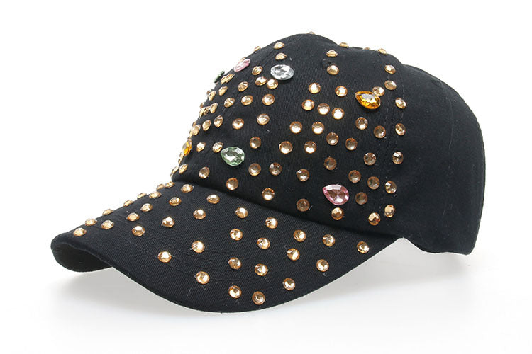 Wholesale Cotton Water Wavy Dot Diamond Baseball Cap