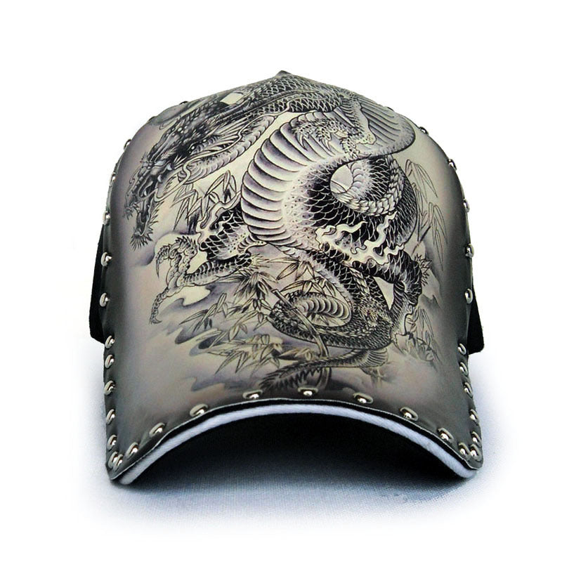 Wholesale Polyester Cotton Tattoo Print 3d Hard Top Baseball Cap
