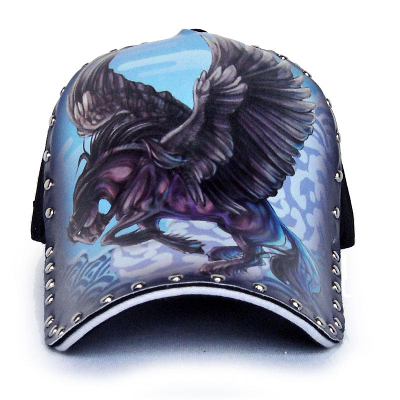 Wholesale Polyester Cotton Tattoo Print 3d Hard Top Baseball Cap