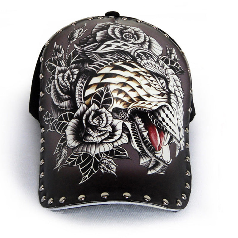 Wholesale Polyester Cotton Tattoo Print 3d Hard Top Baseball Cap