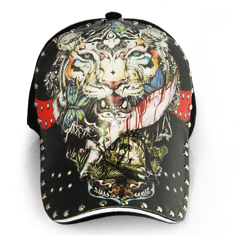 Wholesale Polyester Cotton Tattoo Print 3d Hard Top Baseball Cap