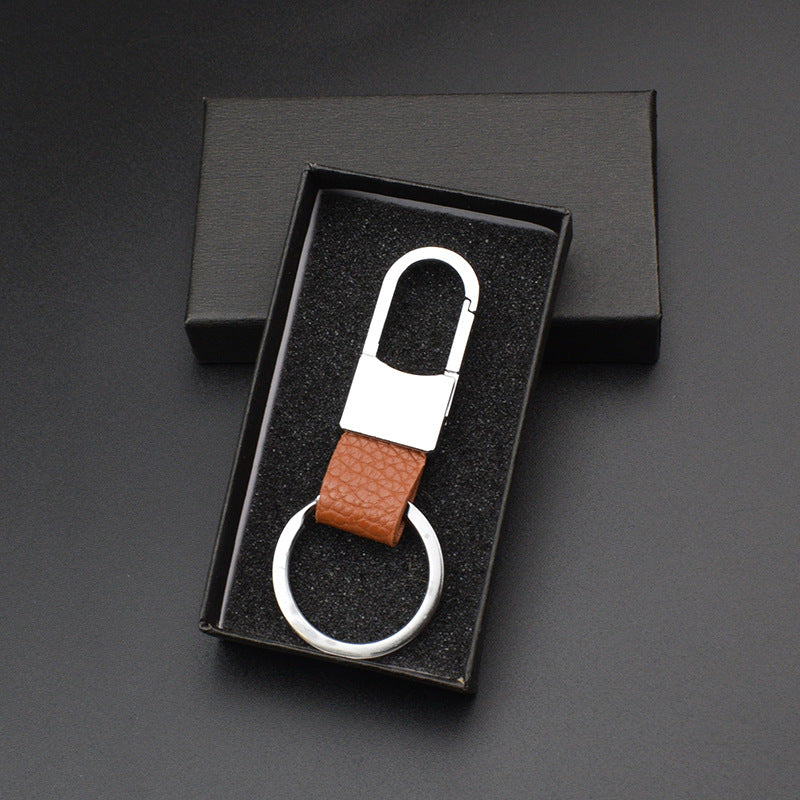 Llavero colgante de cintura de cuero genuino para hombres de metal al por mayor