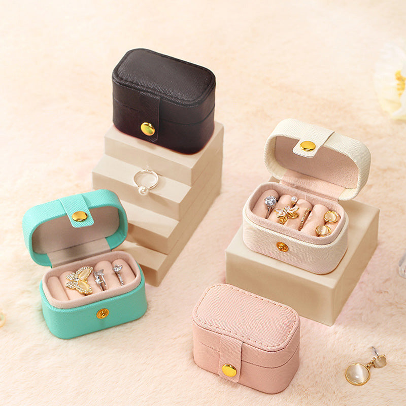 Caja de joyería de cuero PU mini portátil al por mayor OLY-JP-RPSP001