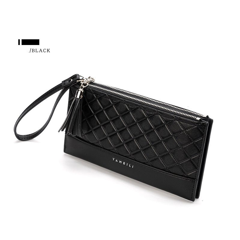 Comercio al por mayor portátil de gran capacidad Long Rhombus Wallet Ladies OLY-WT-YS004