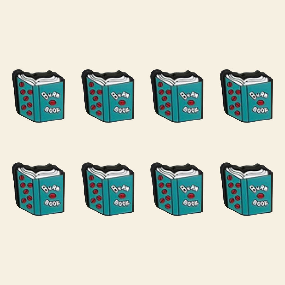 Wholesale 10pcs Cartoon Book Silicone Focal Beads