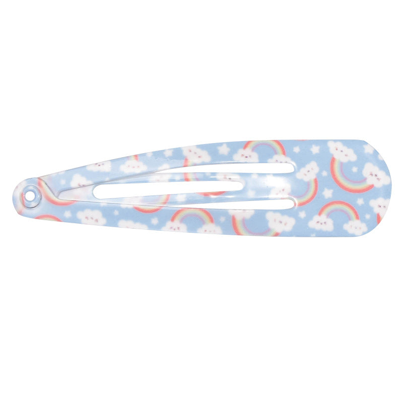 Wholesale Painted Water Drop Candy Color Kids Hair Clips