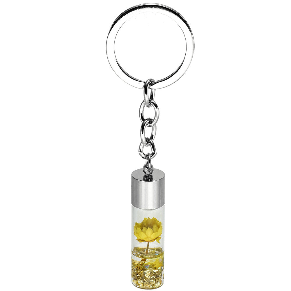 Wholesale Mother's Day Plant Dried Flower Glass Vase Keychain