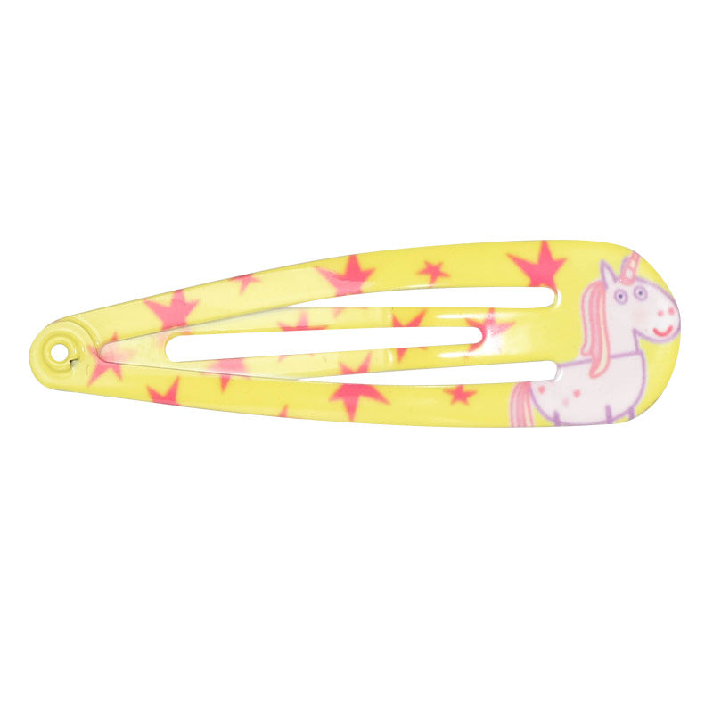 Wholesale Painted Water Drop Candy Color Kids Hair Clips