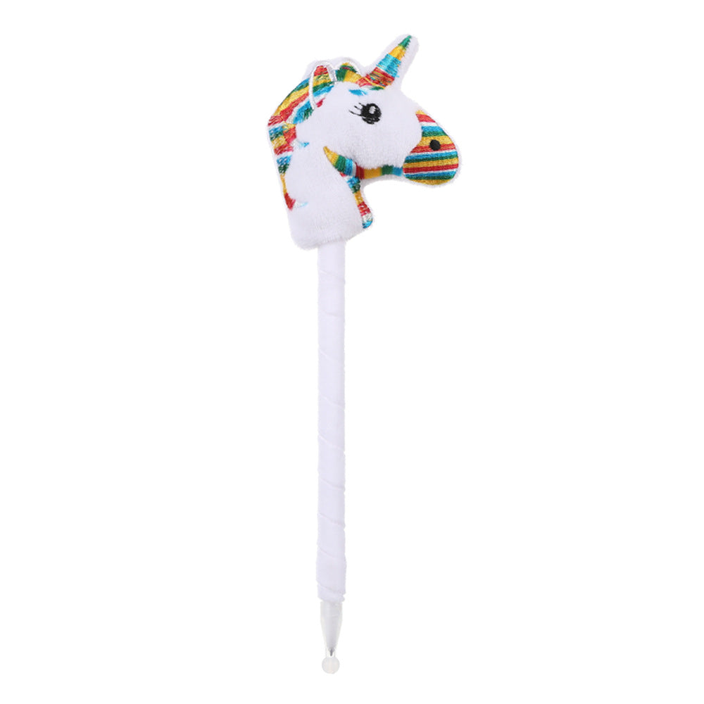 Wholesale Plastic Unicorn Cartoon Plush Ballpoint Pen