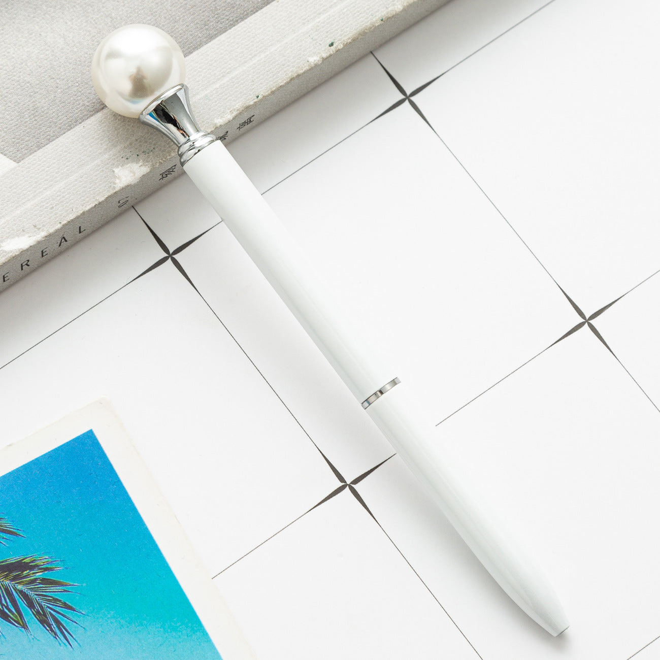 Venta al por mayor Bolígrafo giratorio de metal perlado