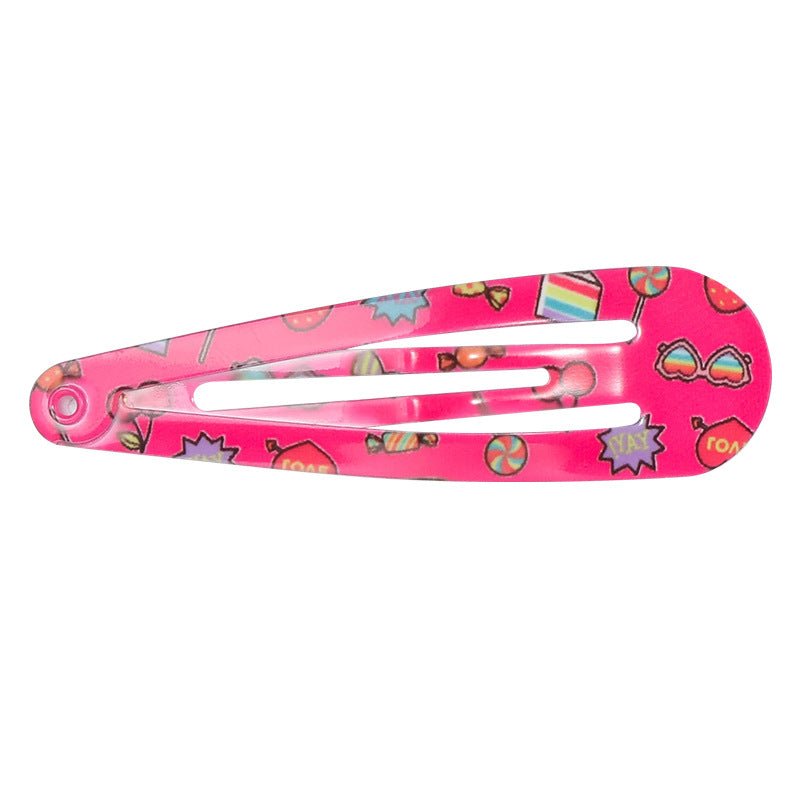 Wholesale Painted Water Drop Candy Color Kids Hair Clips