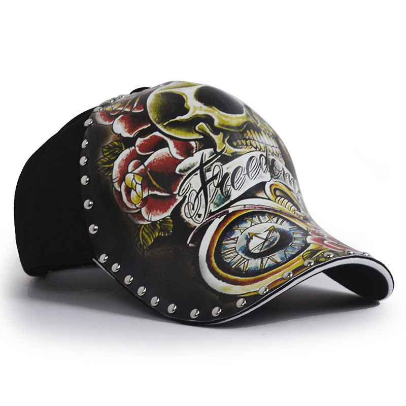 Wholesale Poly Cotton Skull Tattoo Baseball Cap