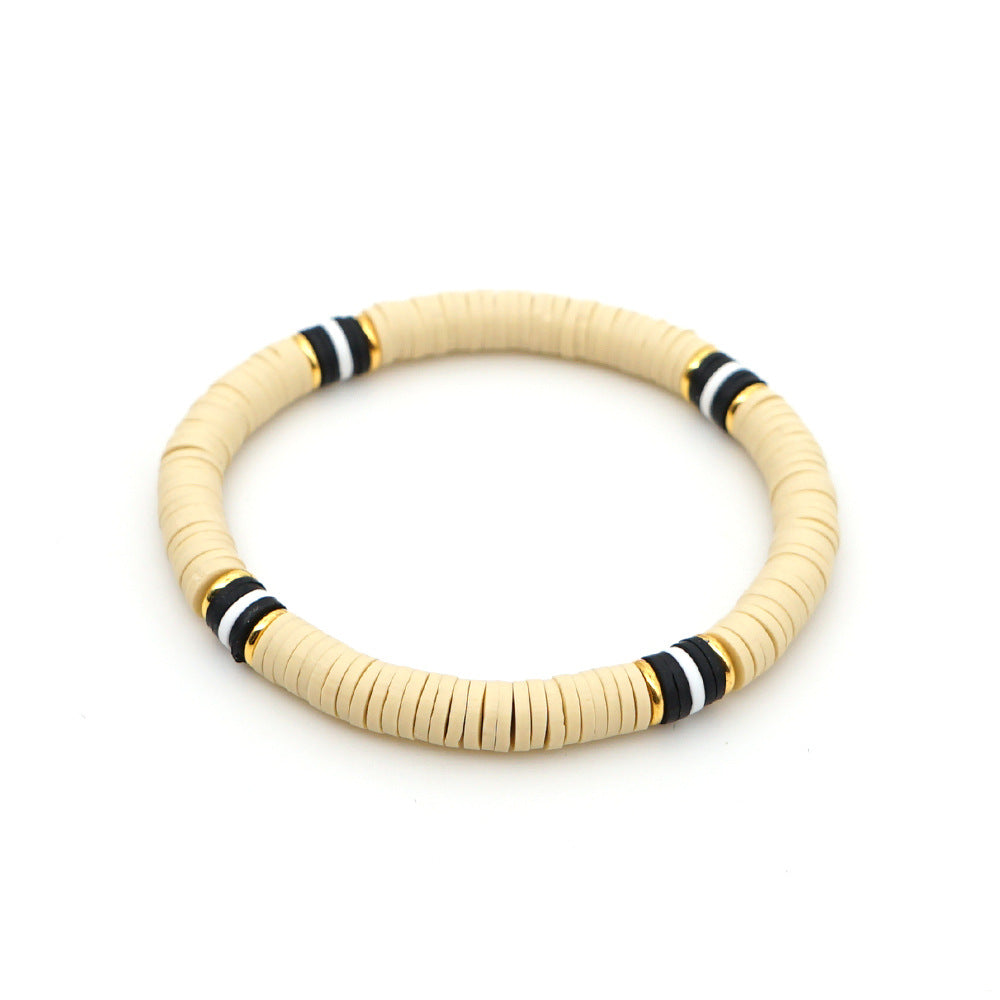 Pulsera De Perlas De Alfabeto De Color Estilo Playa al por mayor