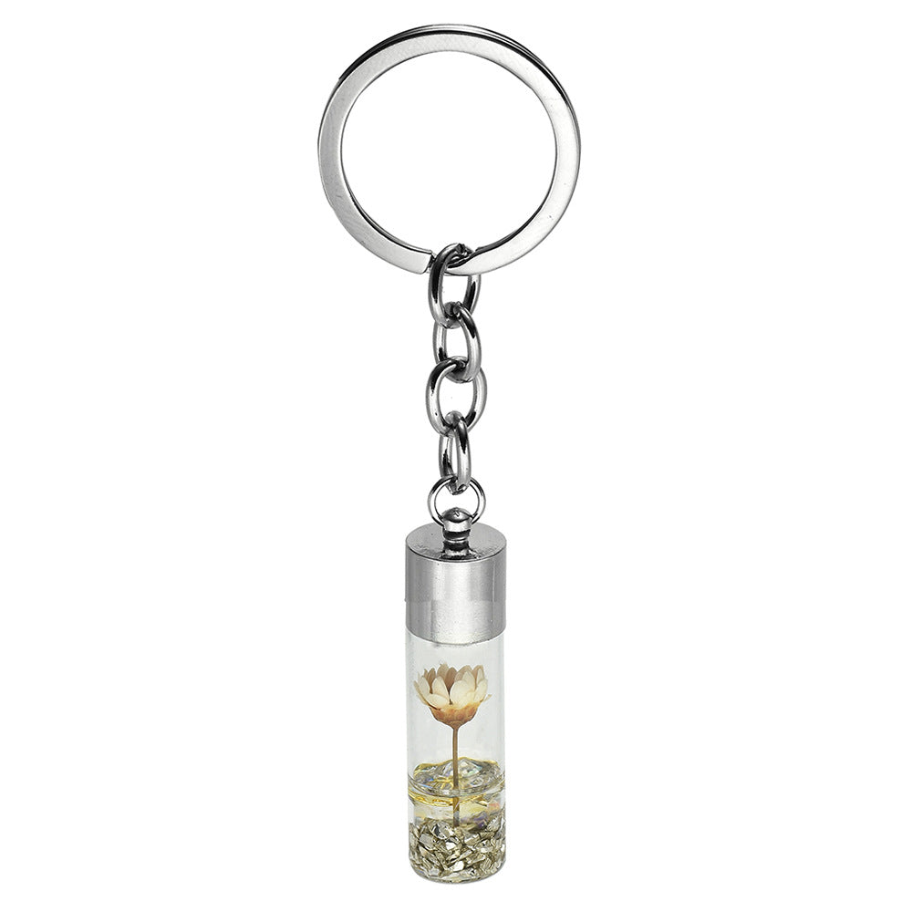Wholesale Mother's Day Plant Dried Flower Glass Vase Keychain