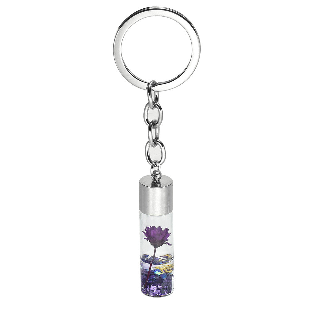 Wholesale Mother's Day Plant Dried Flower Glass Vase Keychain
