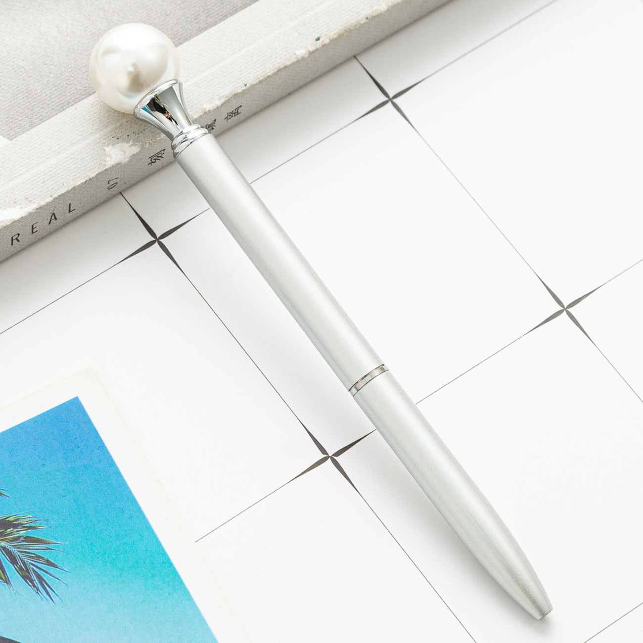 Venta al por mayor Bolígrafo giratorio de metal perlado