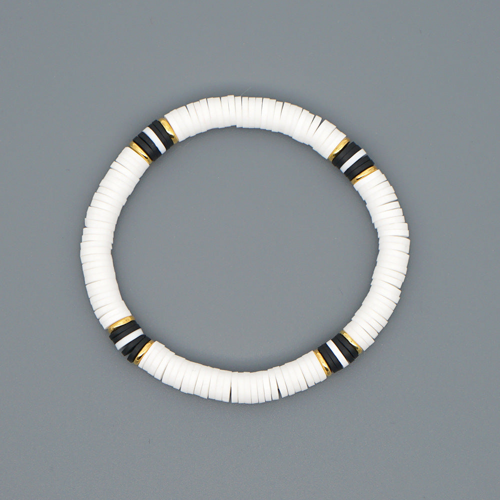 Pulsera De Perlas De Alfabeto De Color Estilo Playa al por mayor