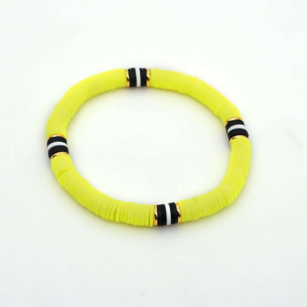 Pulsera De Perlas De Alfabeto De Color Estilo Playa al por mayor