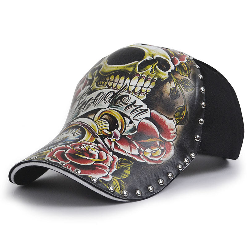 Wholesale Poly Cotton Skull Tattoo Baseball Cap