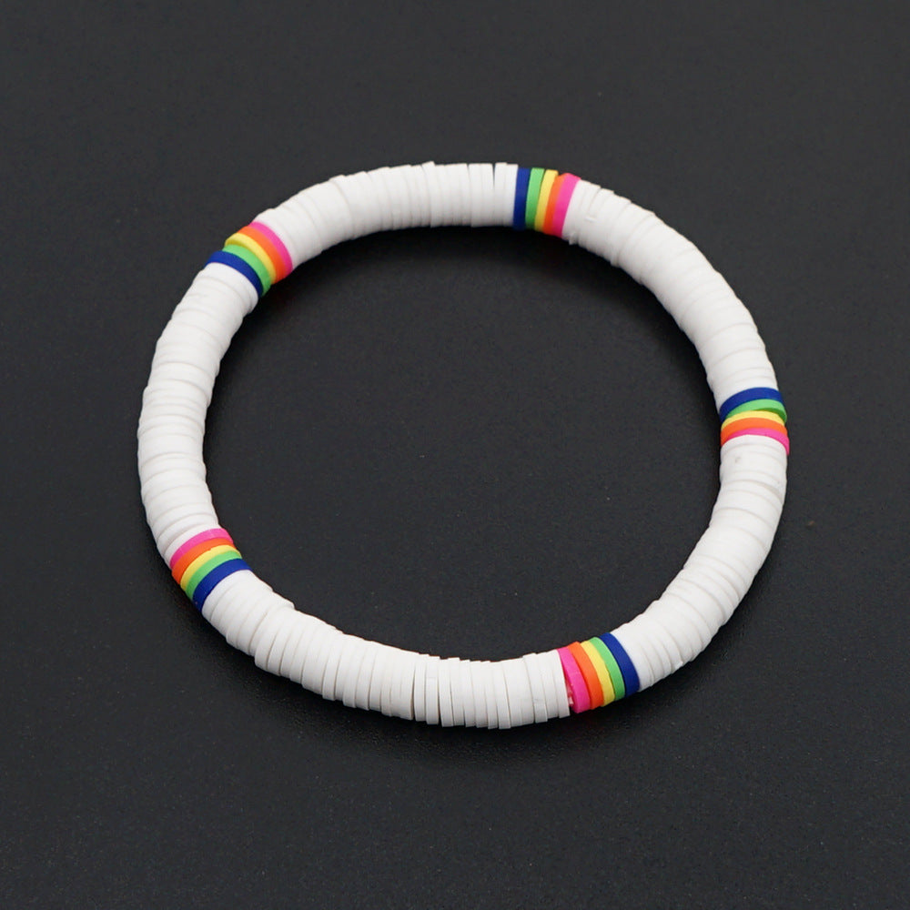 Pulsera De Perlas De Alfabeto De Color Estilo Playa al por mayor