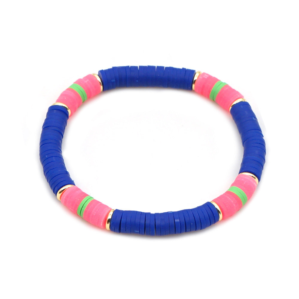 Pulsera De Perlas De Alfabeto De Color Estilo Playa al por mayor