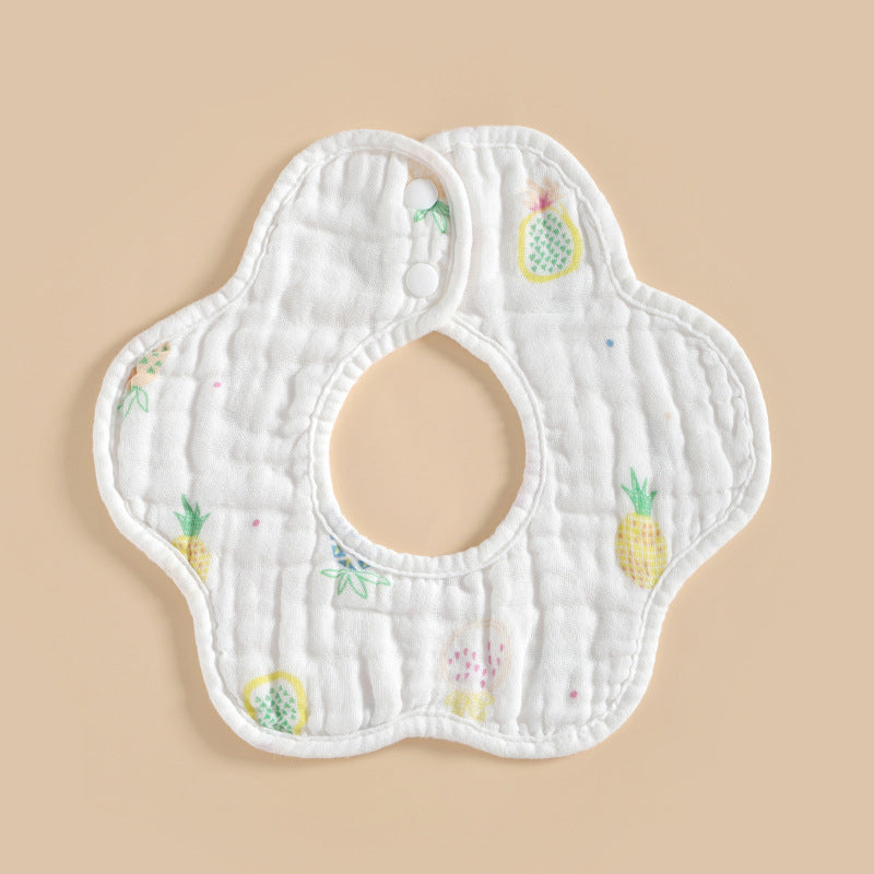 Wholesale 8 Layers Baby Cotton Gauze Bibs OLY-BC-QM004