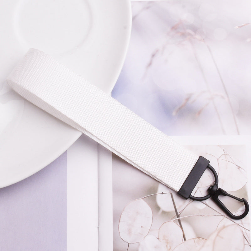 Wholesale Solid Color Nylon Webbing Keychain