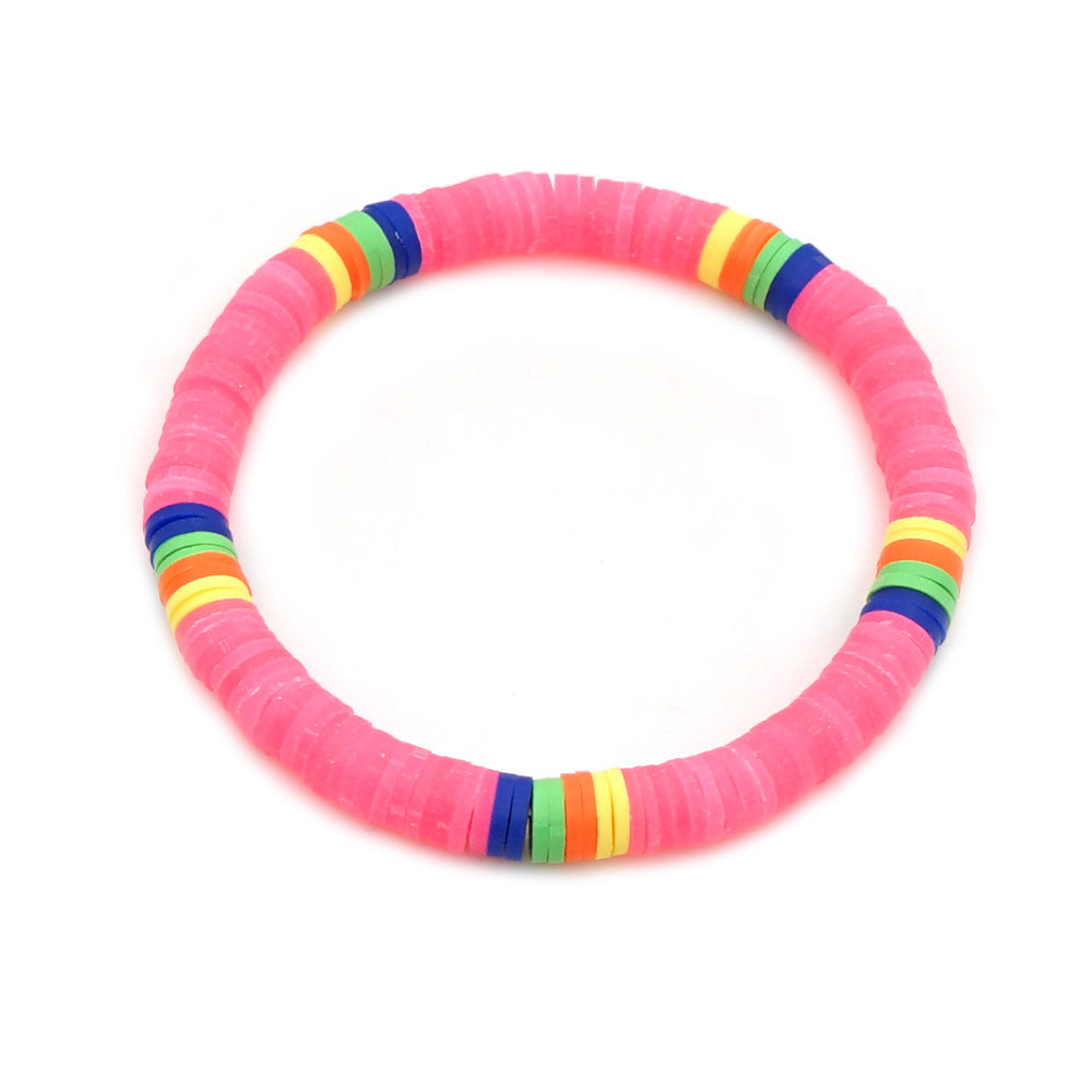 Pulsera De Perlas De Alfabeto De Color Estilo Playa al por mayor