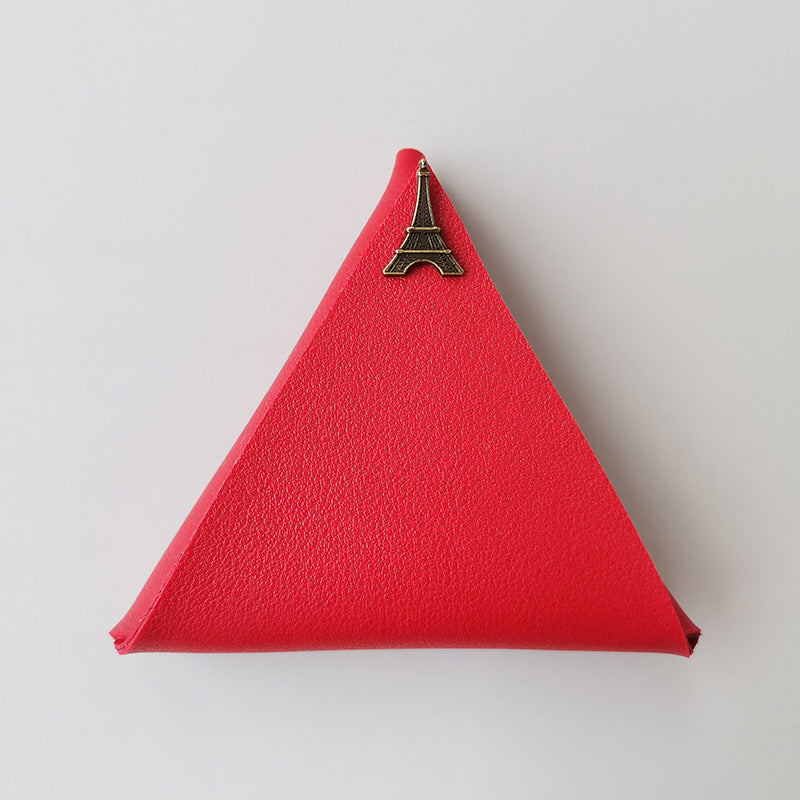 Wholesale Triangle Calfskin Coin Purse