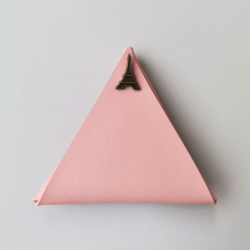 Wholesale Triangle Calfskin Coin Purse