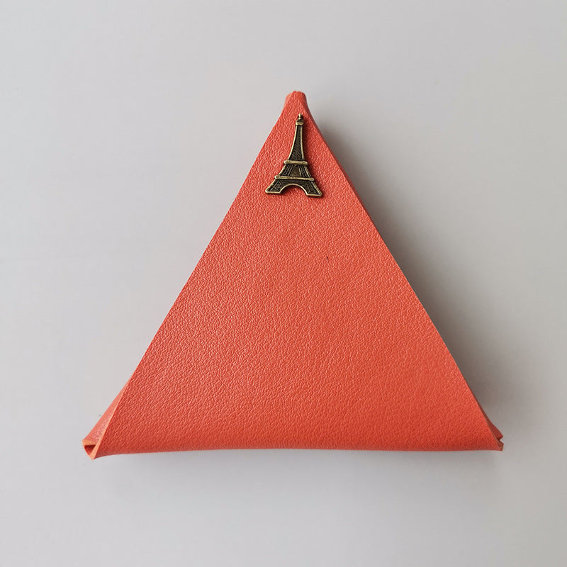Wholesale Triangle Calfskin Coin Purse