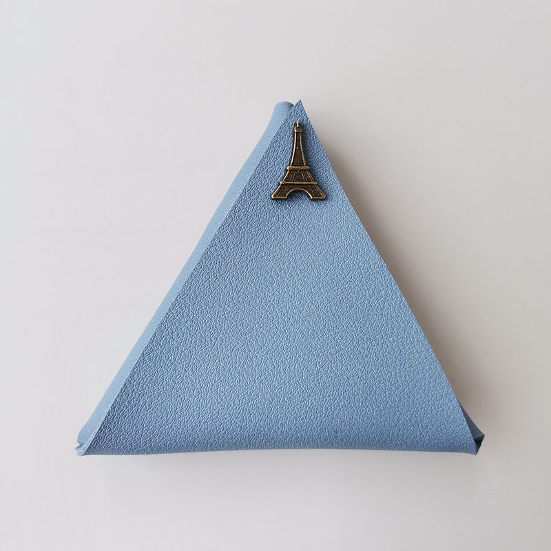 Wholesale Triangle Calfskin Coin Purse