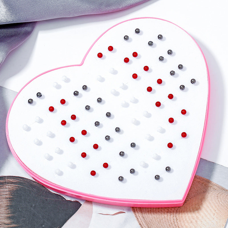 Wholesale 36 Pairs/Box Plastic Flower Ear Studs Set