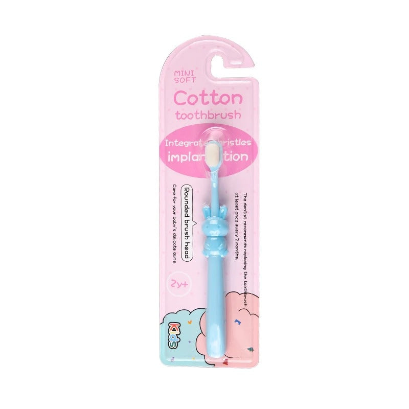 Wholesale Single Pack PP Cartoon Elephant Soft Hair Baby Toothbrush